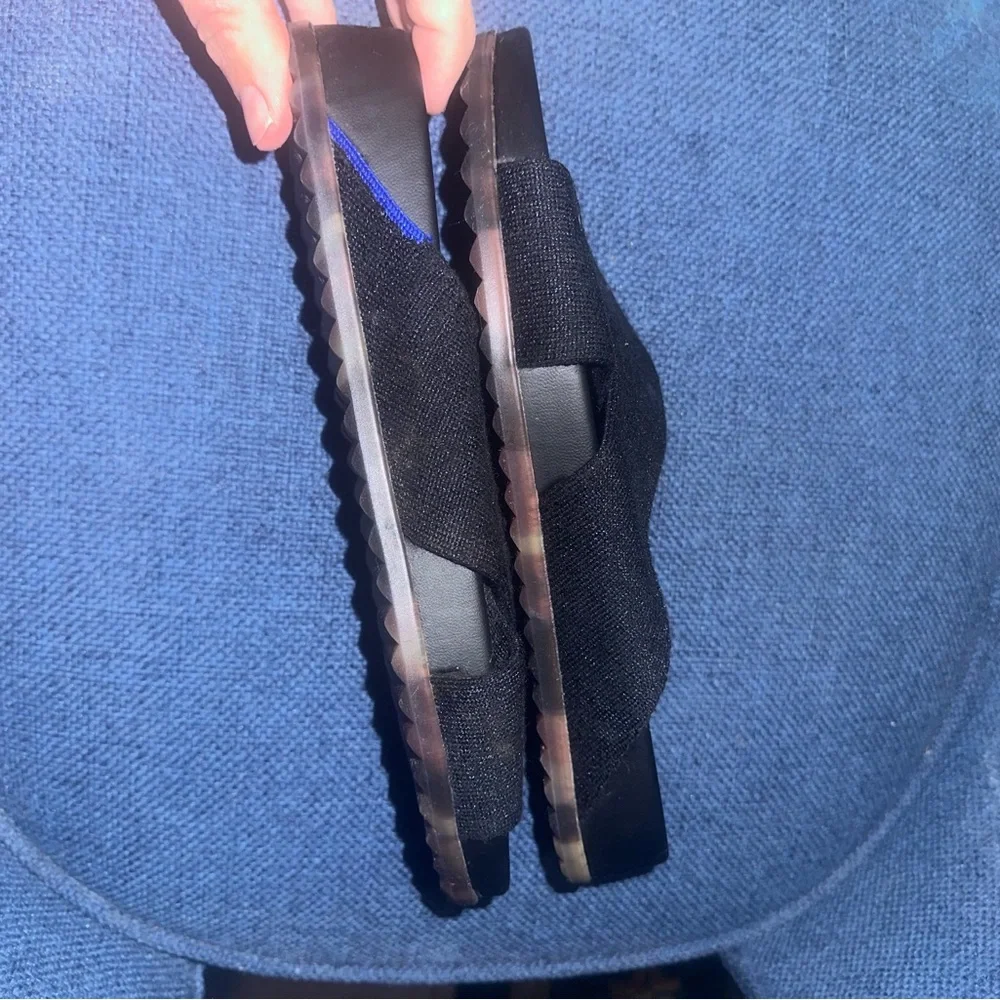 Rothy’s Weekend Black Slides Sandals 7 - Picture 6 of 7
